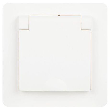 Розетка однофазная скрытого монтажа, в рамку с заземлением без шторок белый крышкой 16А 250В IP20 винтовые зажимы 7-203-01 Intro Style - Б0060639 ЭРА