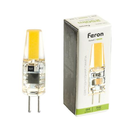 Лампа светодиодная LED 3вт 230в G4 белый капсульная - LB-423 51168 FERON