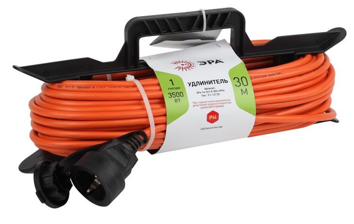 Удлинитель силовой UFx-1e-3x1.5-30m-IP44 на рамке c/з 1 гн 30м ПВС 3x1.5 ЭРА - Б0046830