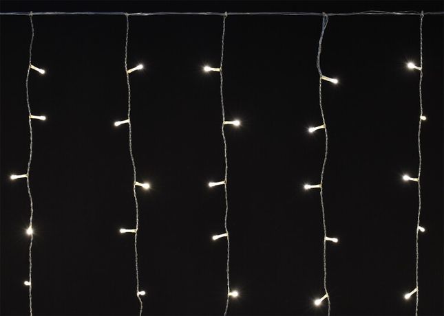 Гирлянда светодиодная занавес 2х2 240WW IP44 прозрачный шнур 230В транзитн подкл | LGDU201-1-240-L2-T-S-44 IEK