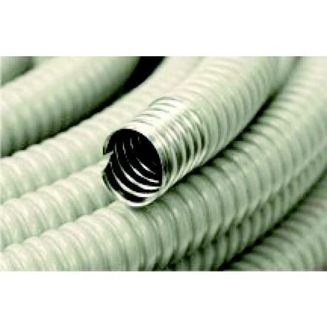 Урал Пак МР-1001712-050 Металлорукав в ПВХ изоляции d12мм без протяжки сер (уп.50м) У.ПАК