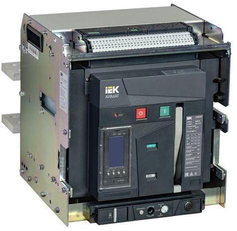 Выключатель автоматический воздушный ARMAT выдвижного исполнения 3P типоразмер E 85кА 2500А расцепитель TT с комплектом аксессуаров 220В: мотор привод катушка включения отключения - AR-ACB-3VE-085-2500A-TTCF IEK
