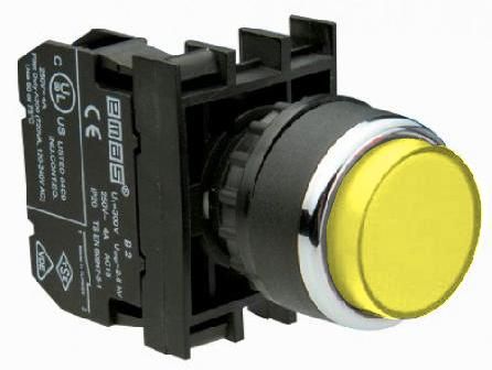Кнопка выступающая (1НО) желт. EMAS B100HS