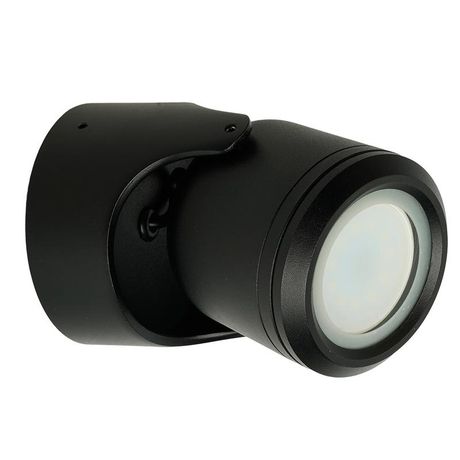 Светильник ДБУ GU10 без лампы IP54 наклонный черный FERON 51739