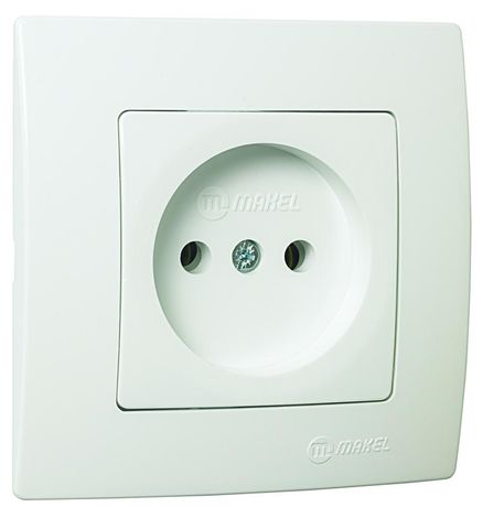 РОЗЕТКА БЕЗ ЗАЗЕМЛЕНИЯИМ LILLIUM NATURAL KARE - 32001022 Makel