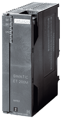 Модуль интерфейсный SIMATIC DP, IM153-1, для ET 200M встроенный интерфейс PROFIBUS-DP/ девятиполюсное гнездо соединителя D-типа, DP V1, до 12 МБ/сек, 8 сигнальных модулей S7-300 на станцию - 6ES7153-1AA03-0XB0 Siemens