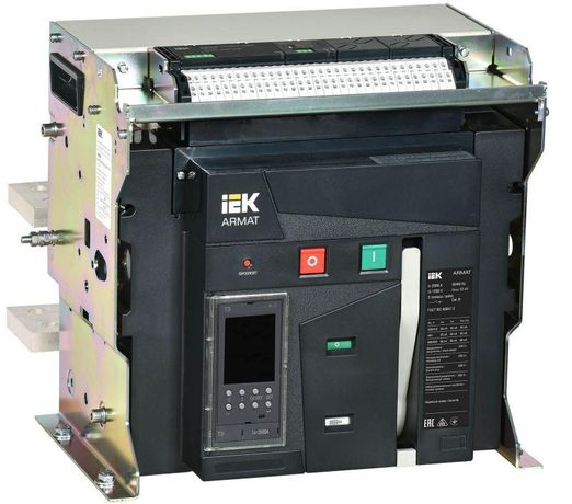 Выключатель автоматический воздушный ARMAT стационарного исполнения 3P F 85кА 2500А расцепитель TD с комплектом аксессуаров 220В: мотор привод катушка включения отключения - AR-ACB-3FF-085-2500A-TDCF IEK