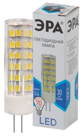 Лампа светодиодная LED 7 Вт 560Лм 4000К капсула нейтральный G4 170-265В JC-7W-220V-CER-840-G4 Standart - Б0027860 ЭРА
