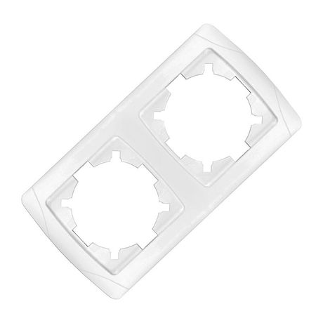 Рамка 2 поста Маргарита горизонтальная белая - МР002Г Союз