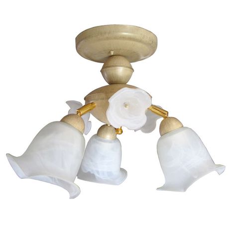 Светильник НПБ 01-3х60-146 E27 "Кувшинка" 131 беж. зол (Плафон 02929) Элетех 1005403778