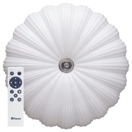 Светильник светодиодный декоративный бытовой накл. с пультом AL4051 тарелка 72W 3000К-6000K белый | 41236 Feron