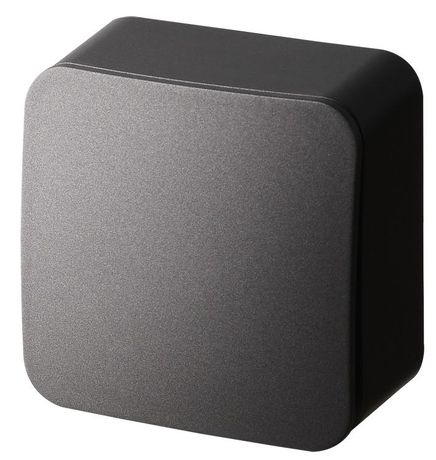 Выключатель кнопочный 1кл накладного монтажа цвет антрацит 10A 250В - FS3010B Jasmart