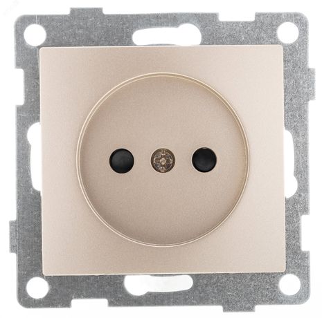 Механизм розетки 1-местн. б/з с з/ш СП Bravo 16А IP20 250В шампань GUSI С10Р2-027