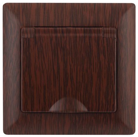 Розетка однофазная скрытого монтажа, в рамку с заземлением без шторок венге крышкой 16А 250В IP20 4-203-10 Intro Solo - Б0053663 ЭРА