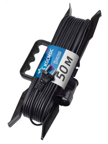 Удлинитель КОСМОС рамка 6А 1 гн ПВС 2*0,75 50м - YPKsm50m-1g(6A)