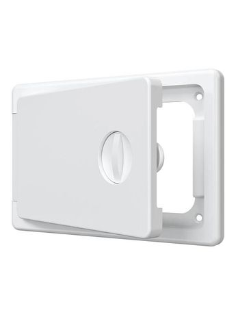 Люк-дверца ревизионная накладная 150х100мм с ручкой-задвижкой АБС бел. EVECS ЛТ1510П ЭРА