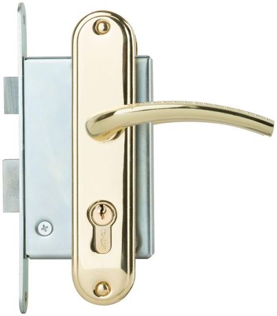 Замок врезной с ручками "Стандарт" ЗВ4-7.03С зол. 66999