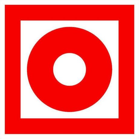 Знак F 10 ''Кнопка включения установок (систем) пожарной автоматики'' 200х200 мм, пленка самоклеящаяся ГОСТ Р 12.4.026-2015 - an-f-10 EKF