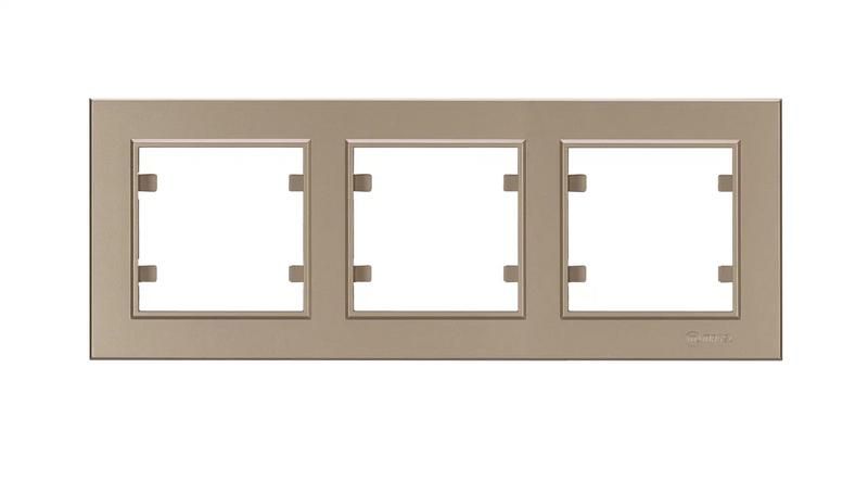 Рамка 3-м Karea горизонт. латунь Makel 56057703