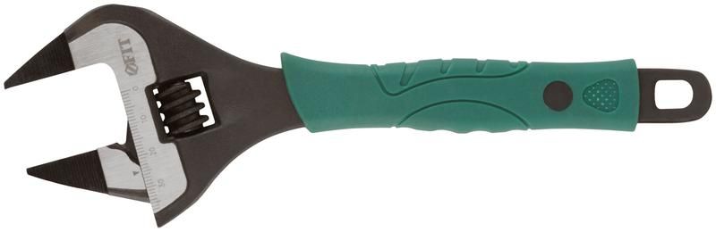 Ключ разводной ''Карат'', CrV, обточенные узкие губки, шкала, увелич.захват, прорезин.ручка 200 мм ( 39 ) - 70202 РОС