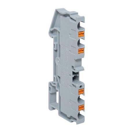 Клеммная колодка пружинная 4 Push-in вывода серая| PIT-4-4 | EKF