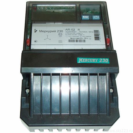 Счетчик Меркурий 230 AR-02 R 10-100А/400В (1 тар.) ЖКИ (монт. пл.) Инкотекс