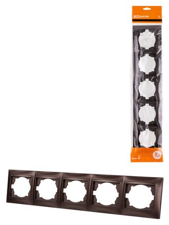 Рамка 5-ти постовая горизонтальная шоколад "Лама" | SQ1815-0537 TDM