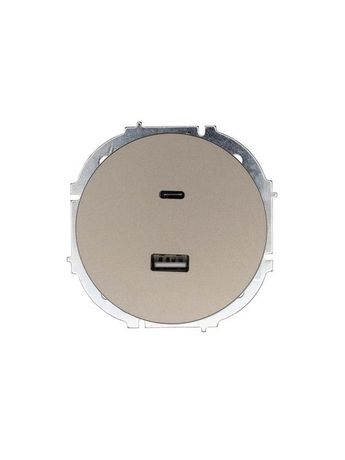 Розетка 1-м СП OSEN TC+ USB разъем механизм титан LEZARD 743-3788-192TC