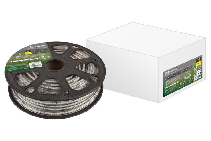 Лента светодиодная SMD2835-60 LED/м-220 В-4,8 Вт/м-IP67-жёлтый (30м) | SQ0331-0114 TDM