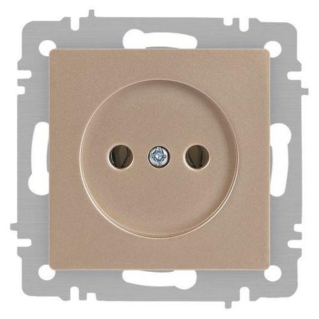 Розетка однофазная скрытого монтажа, в рамку без шторок шампань 16А 250В IP20 винтовые зажимы 6-201-04 Intro Accent - Б0063663 ЭРА