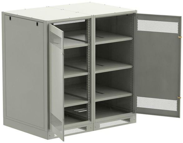 Шкаф LINEA B (пустой) 1450х1400х950мм двустворчатая металлическая дверь серый - LB35-14H49-2M IEK