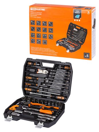 Набор инструментов универсальный №5, 48 позиций, CR-V сталь "Алмаз" | SQ1014-0105 TDM