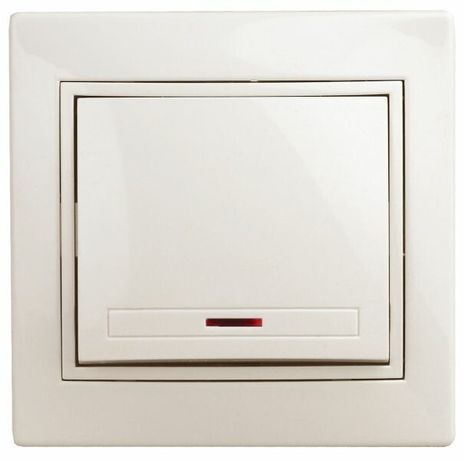 Выключатель 1-кл. СП Plano 10А IP20 1-102-02 250В с подсветкой сл. кость Intro Б0027598 ЭРА