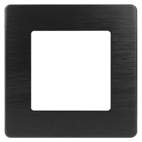 Рамка для розеток и выключателей серия 12 12-5101-06 на 1 пост, сатин, чёрный | Б0052504 ЭРА