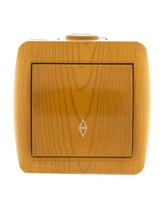 Переключатель проходной 1-кл. ОП Nata 10А IP20 ольха LEZARD 710-0700-105