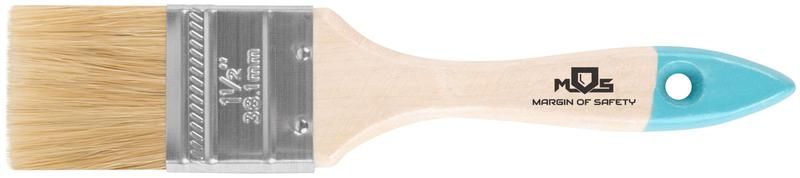 Кисть флейцевая натур. светлая щетина деревянная ручка 1.5дюйм (38мм) MOS 00704М