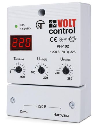 Реле напряжения РН-102 32А, настенное исполнение - 3425600102-0 НовАтек-Электро