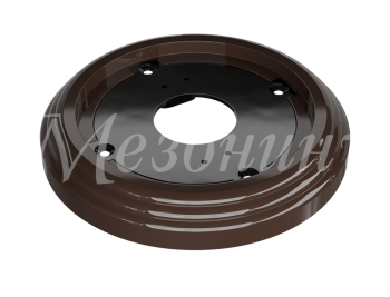 Рамка одноместная пластиковая, D 92x14 мм, цвет - коричневый, серия УСАДЬБА, ТМ МЕЗОНИНЪ | GE30701-04 Greenel