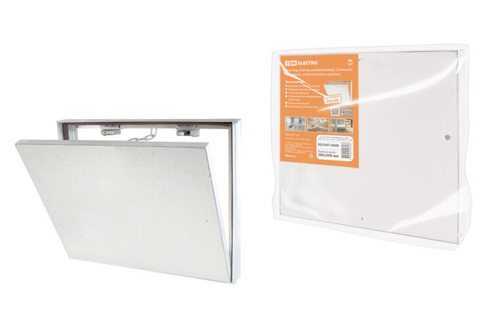 Люк под плитку, алюминиевый, съемный, нажимной, ограничитель-цепочка, 500х300, | SQ1807-0609 TDM