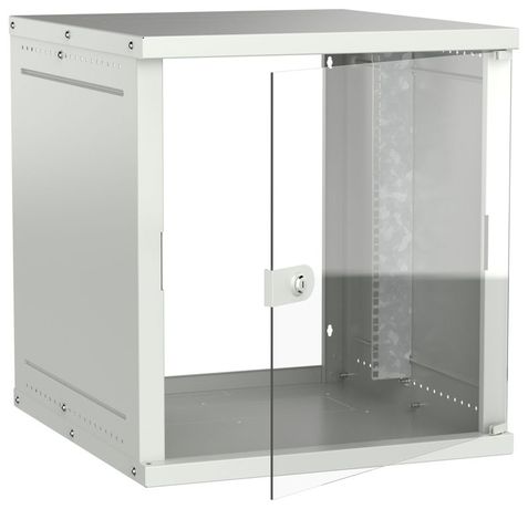 Шкаф настенный 12U 600х650мм дверь стекл. сер. GENERICA LWE3-12U67-GF-G IEK GENERICA арт. LWE3-12U67-GF-G
