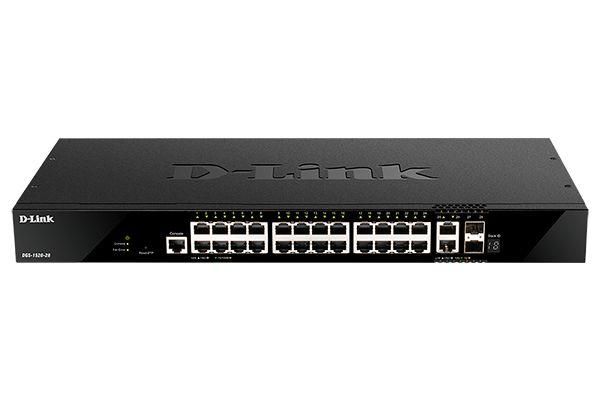 Коммутатор управляемый L3 DGS-1520-28/A1A стекируемый с 24 портами 10/100/1000Base-T 2 10GBase-T и 10GBase-X SFP+ D-link 1857420