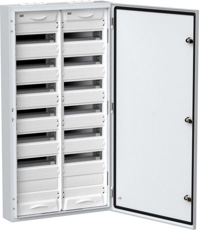 Корпус металлический ЩРн-168 (2х84) 1085х570х140 IP54 бел. (одна дверь) TITAN 5 IEK TI5-50-N-2X084-54