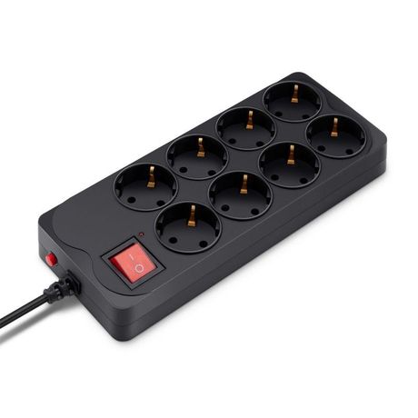 Удлинитель с сетевым фильтром 8х3м 800SH-3-B черн. (коробка) BURO 1180912