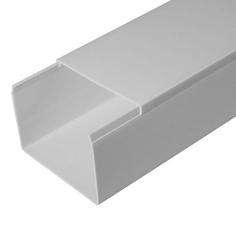 Кабель-канал серый RAL 7035 2-й замок в п/э 80х60 (18м/уп) | PR03.0080 ПРОМРУКАВ Строитель