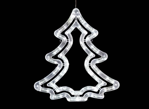 Гирлянда светодиодная "елочка" ULD-H3543-070/STA WHITE IP20 XMAS TREE 70led 35х43см бел. свет UNIEL UL-00001405