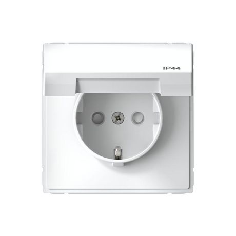 Розетка ArtGallery 16А IP44 с заземл. защ. шторки крышкой механизм бел. SE GAL440146 APC