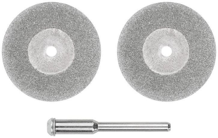 Круги с алмазным напылением 2 шт и штифт диаметр 3 мм, 30 мм - 36931 РОС
