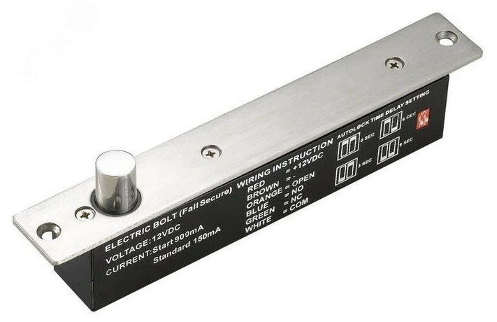 Замок врезной соленоидный электро-механический. Сила удержания 1000кг. Питание =12-24В/12А. Встроенный датчик положения двери NO/NC - 00-00110260 Falcon eye FE-L100 S