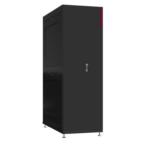 Шкаф серверный 48U 600х1070 передняя дверь: двустворчатая глухой металл IP51. задняя протект IP41. боковые панели: металл. цвет: черный RAL9005 - NS 6148.9561 SYSMATRIX