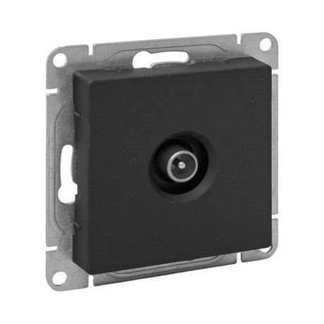 Механизм розетки TV, проходная, чёрный Эпика EKF | UP1-SOB-TV-2